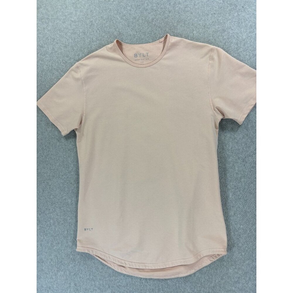 Bylt Basics Drop Cut LUX Crew Athletic Tee‎ Shirt (Men's Medium) Peach